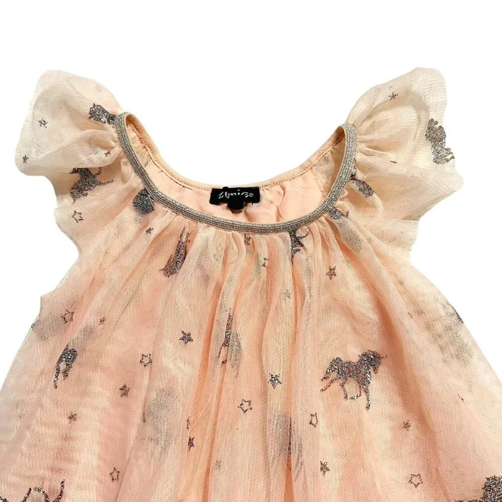 Zunie 3T Sparkly Unicorn Tulle Party Dress